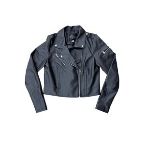 Riverdale Womens Black South‎ Side Serpents Faux Leather Biker Jacket Size Small